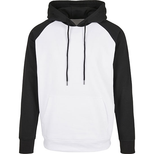 Bluza Raglanowa Bawelniana Poliestrowa BYBB005 - White & Black