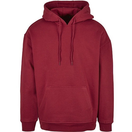 Bluza Oversize Mieszanka Bawelny Poliestru BYBB006 - Burgundy