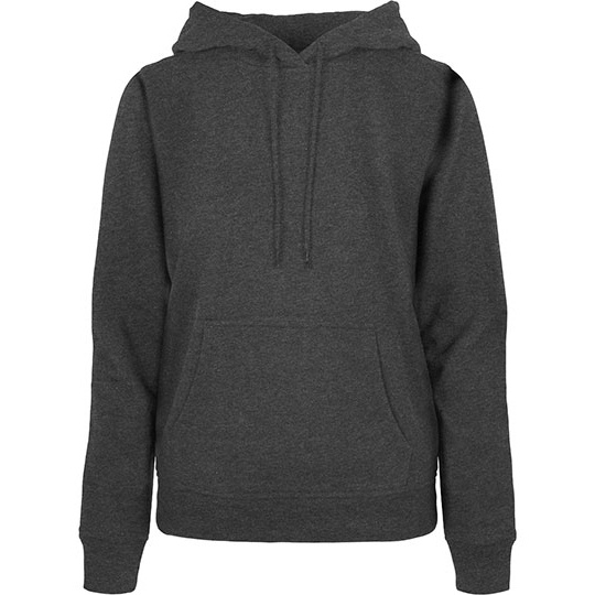 Bluza z Kapturem Damska Klasyczna Mieszanka Bawelny Poliestru BYBB007 - Charcoal