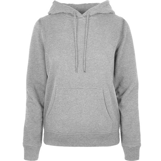 Bluza z Kapturem Damska Klasyczna Mieszanka Bawelny Poliestru BYBB007 - Heather Grey