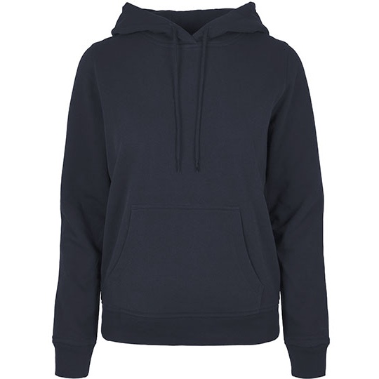 Bluza z Kapturem Damska Klasyczna Mieszanka Bawelny Poliestru BYBB007 - Navy