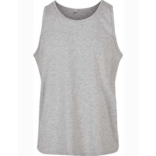 Koszulka bez rekawow klasyczna BYBB011 - Heather Grey