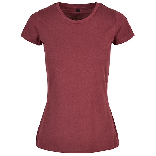 T-shirt Damski Klasyczny Bawelniany BYBB012 - Cherry