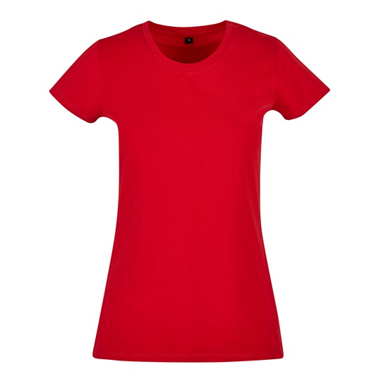 T-shirt Damski Klasyczny Bawelniany BYBB012 - City Red
