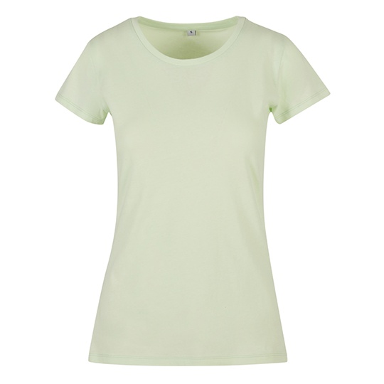 T-shirt Damski Klasyczny Bawelniany BYBB012 - Light Mint