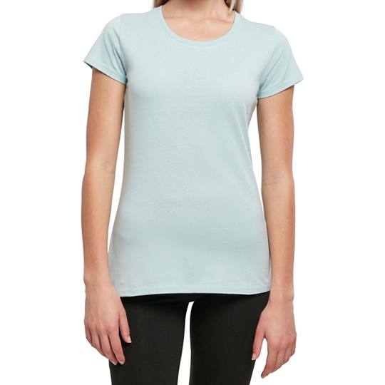 T-shirt Damski Klasyczny Bawelniany BYBB012 - Ocean Blue