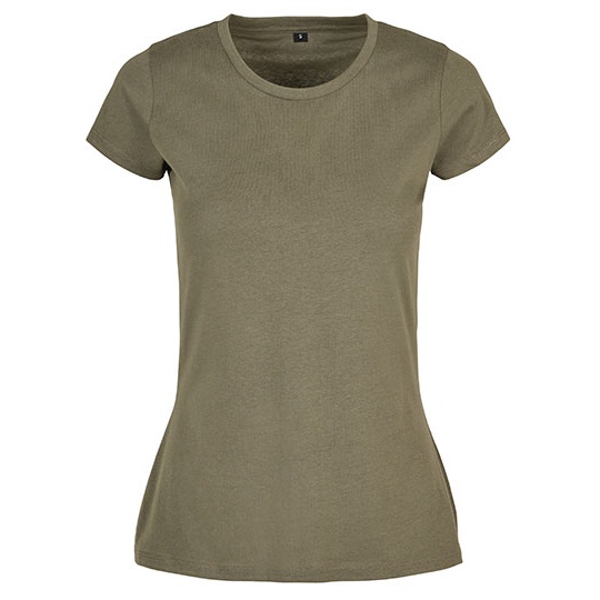 Damski T-shirt klasyczny BYBB012 - Olive