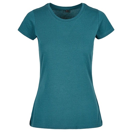 T-shirt Damski Klasyczny Bawelniany BYBB012 - Teal