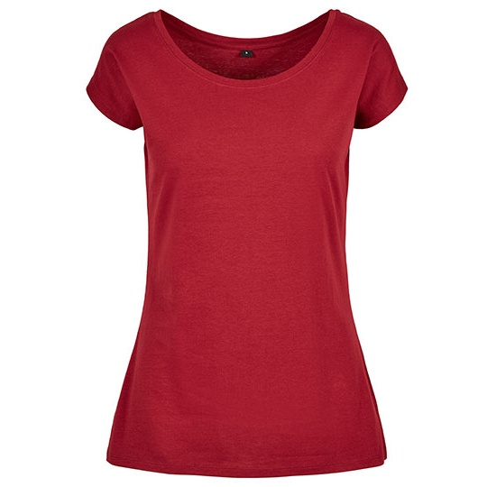 T-shirt Damski Oversize Bawelniany BYBB013 - Burgundy