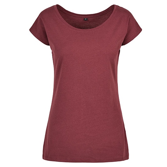 T-shirt Damski Oversize Bawelniany BYBB013 - Cherry