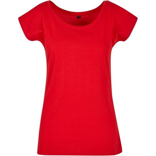 T-shirt Damski Oversize Bawelniany BYBB013 - City Red