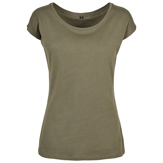 T-shirt Damski Oversize Bawelniany BYBB013 - Olive