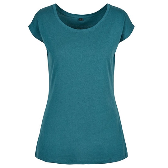 T-shirt Damski Oversize Bawelniany BYBB013 - Teal