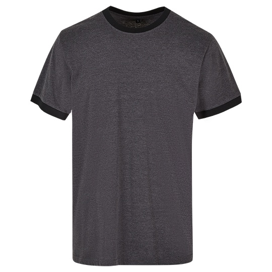 T-shirt Meski Klasyczny Bawelniany BYBB022 - Charcoal & Black