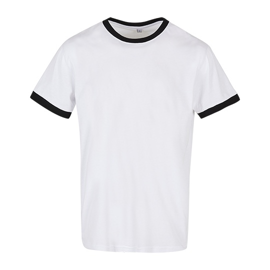 T-shirt Meski Klasyczny Bawelniany BYBB022 - White & Black