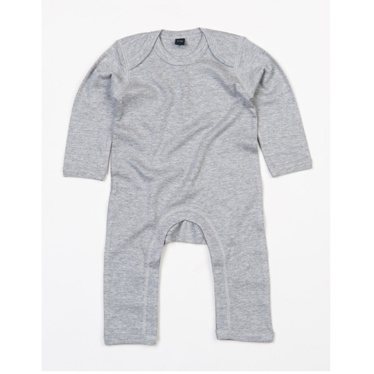 Body niemowlece z dlugim rekawem Bawelna Organiczna Interlock BZ13 - Heather Grey Melange