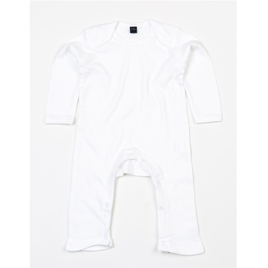 Body niemowlece z dlugim rekawem Bawelna Organiczna Interlock BZ13 - White