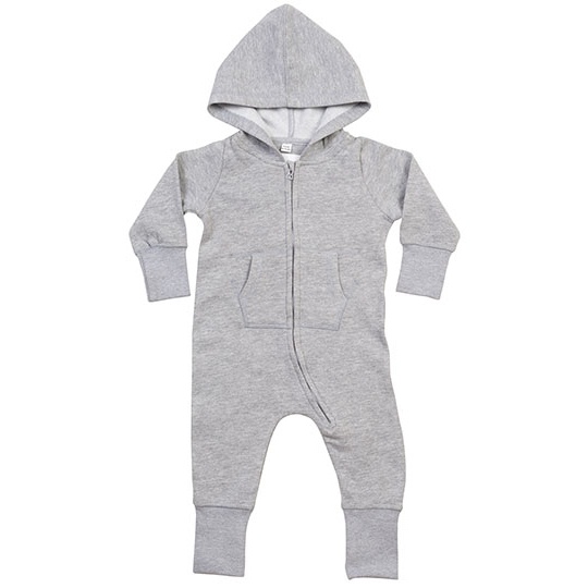 Kombinezon niemowlęcy z kapturem BZ25 - Heather Grey Melange