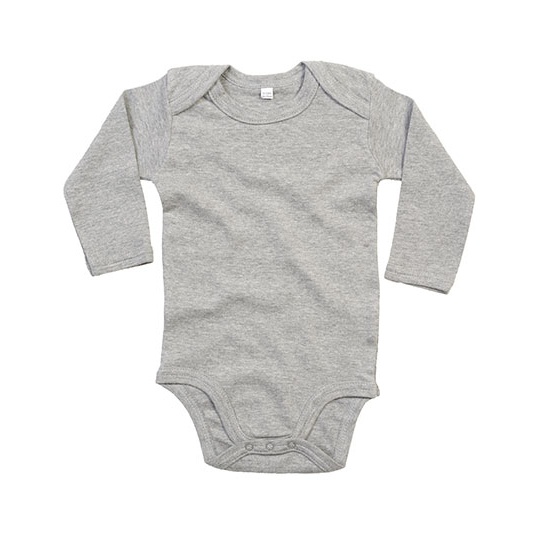 Body Dlugi Rekaw Bawelna Organiczna Interlock BZ30 - Heather Grey Melange
