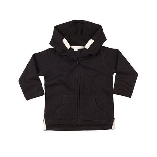 Bluza Rozpinana z Kapturem Bawelna Organiczna BZ32 - Black
