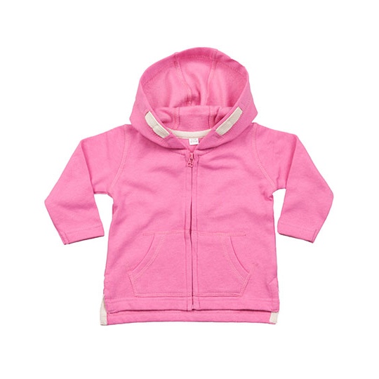 Bluza Rozpinana z Kapturem Bawelna Organiczna BZ32 - Bubble Gum Pink