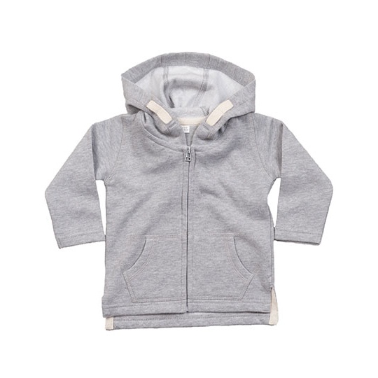 Bluza Rozpinana z Kapturem Bawelna Organiczna BZ32 - Heather Grey Melange