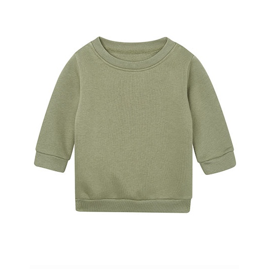 Bluza Niemowleca Klasyczna Bawelna Organiczna Recykling BZ64 - Soft Olive