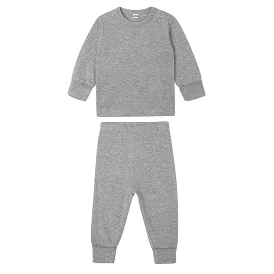 Pizama Dziecieca Komplet Bawelna Organiczna BZ67 - Heather Grey Melange