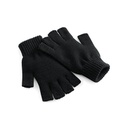 Rekawiczki bez palcow dzianinowe CB491 - Black