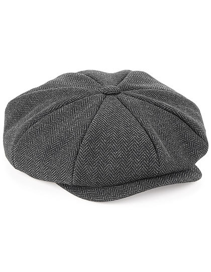 Kaszkiet Unisex Wzor Jodelka CB628 - Charcoal Herringbone