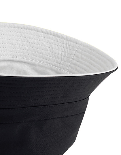 Kapelusz Dwustronny Plaski Bawełniany Twill CB686 - Black & Light Grey