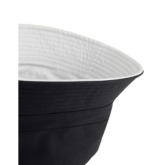 Kapelusz Dwustronny Plaski Bawelniany Twill CB686 - Black & Light Grey