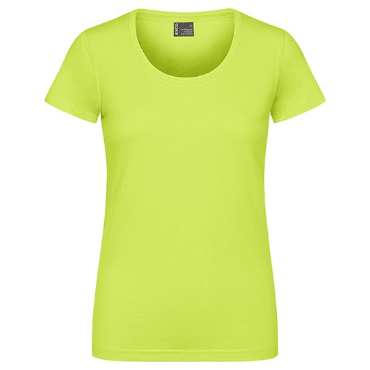 Damski T-shirt Slim Mieszanka Bawelny Poliestru CD3075 - Apple Green