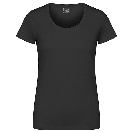 Damski T-shirt Slim Mieszanka Bawelny Poliestru CD3075 - Charcoal (Solid)