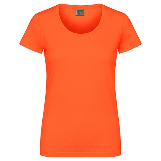 Damski T-shirt Slim Mieszanka Bawelny Poliestru CD3075 - Flame
