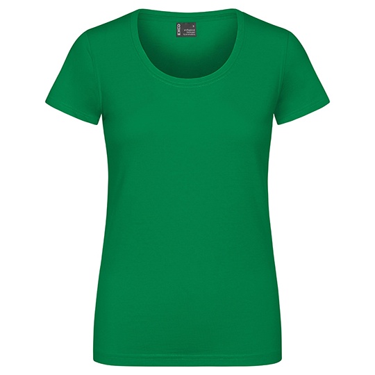 Damski T-shirt Slim Mieszanka Bawelny Poliestru CD3075 - Green