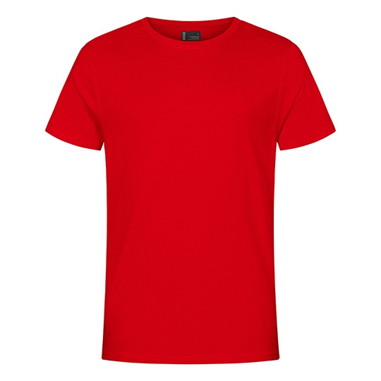 T-shirt Męski Klasyczny Bawełna Poliester Odporny na Mechacenie CD3077 - Fire Red