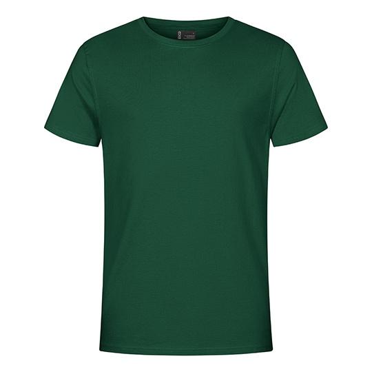 T-shirt Meski Klasyczny Bawelna Poliester Odporny na Mechacenie CD3077 - Forest