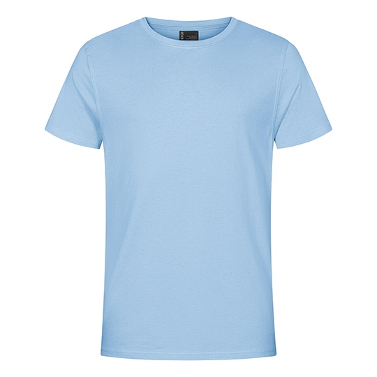 T-shirt Meski Klasyczny Bawelna Poliester Odporny na Mechacenie CD3077 - Ice Blue