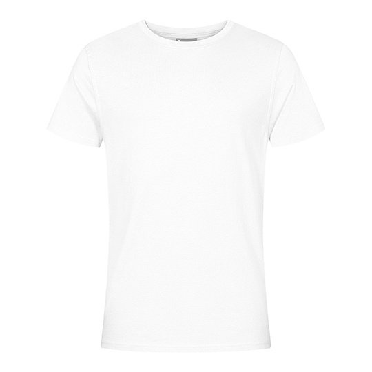 T-shirt Meski Klasyczny Bawelna Poliester Odporny na Mechacenie CD3077 - White