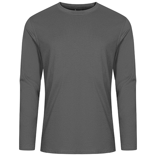 Koszulka Meska Dlugi Rekaw Klasyczna Bawelna Poliester Vortex CD4097 - Steel Grey