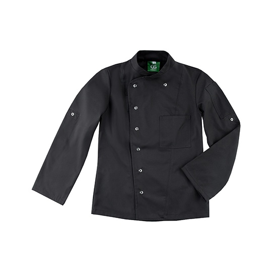 Damska bluza kucharska slim CGW03105 - Black