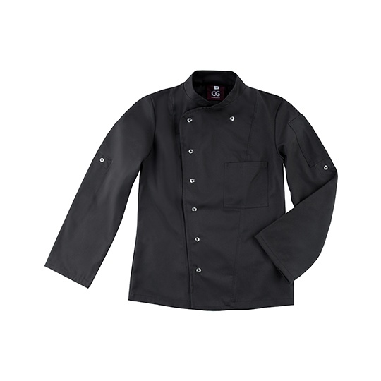 Bluza Kucharska Damska Slim Poliester Bawelna CGW3105 - Black