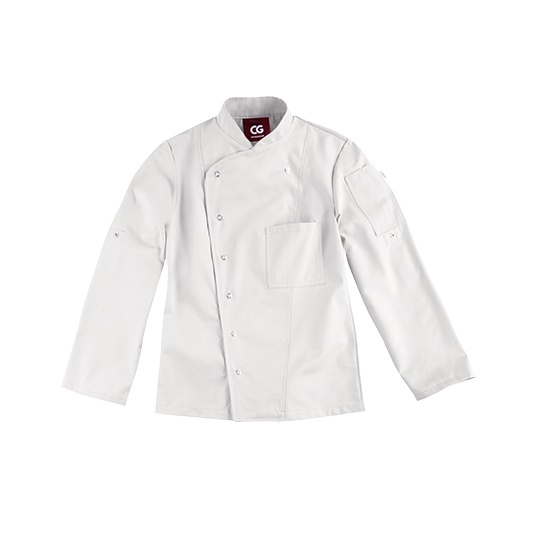 Bluza Kucharska Damska Slim Poliester Bawelna CGW3105 - White