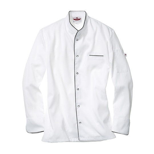 Bluza Kucharska Meska Slim Lyocell CGW3620 - White & Black