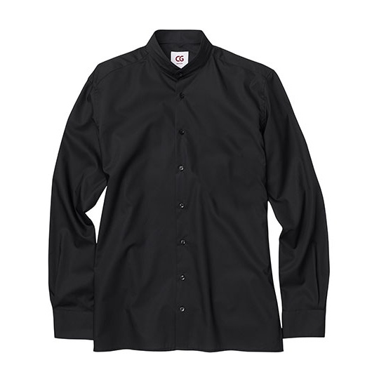 Koszula męska slim fit ze stójką CGW580 - Black