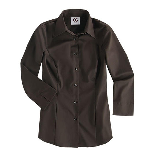 Bluzka Damska Slim Fit Strecz CGW640 - Chocolate