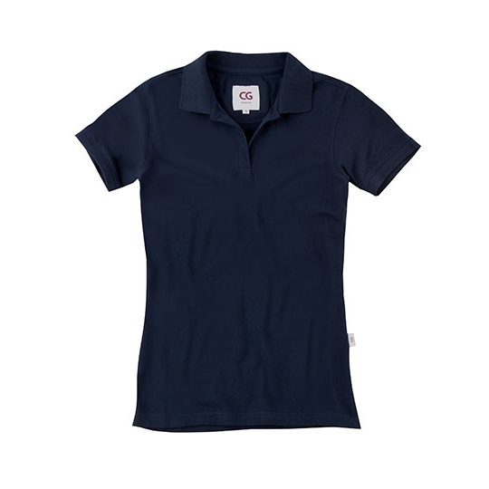 Damskie Polo Slim z Krótkim Rękawem CGW730 - Navy