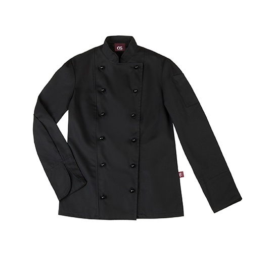 Kurtka Szefa Kuchni Klasyczna Mieszanka Poliestrowo-Bawełniana CGW9071 - Black