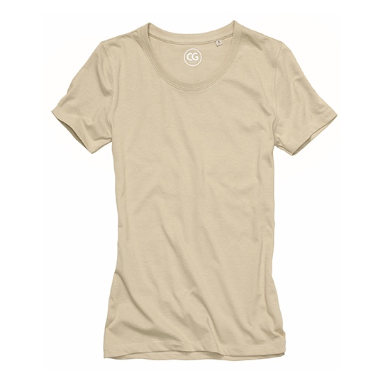 Koszulka Slim Meska Bawelna Poliester CGW9520 - Natural